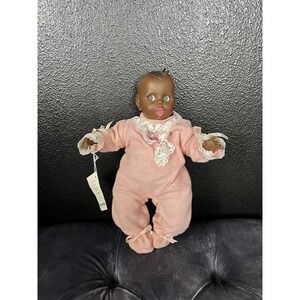 Vintage 1979 African American 12" Gerber Baby Doll W/ Rolling Eyes & Hang Tag